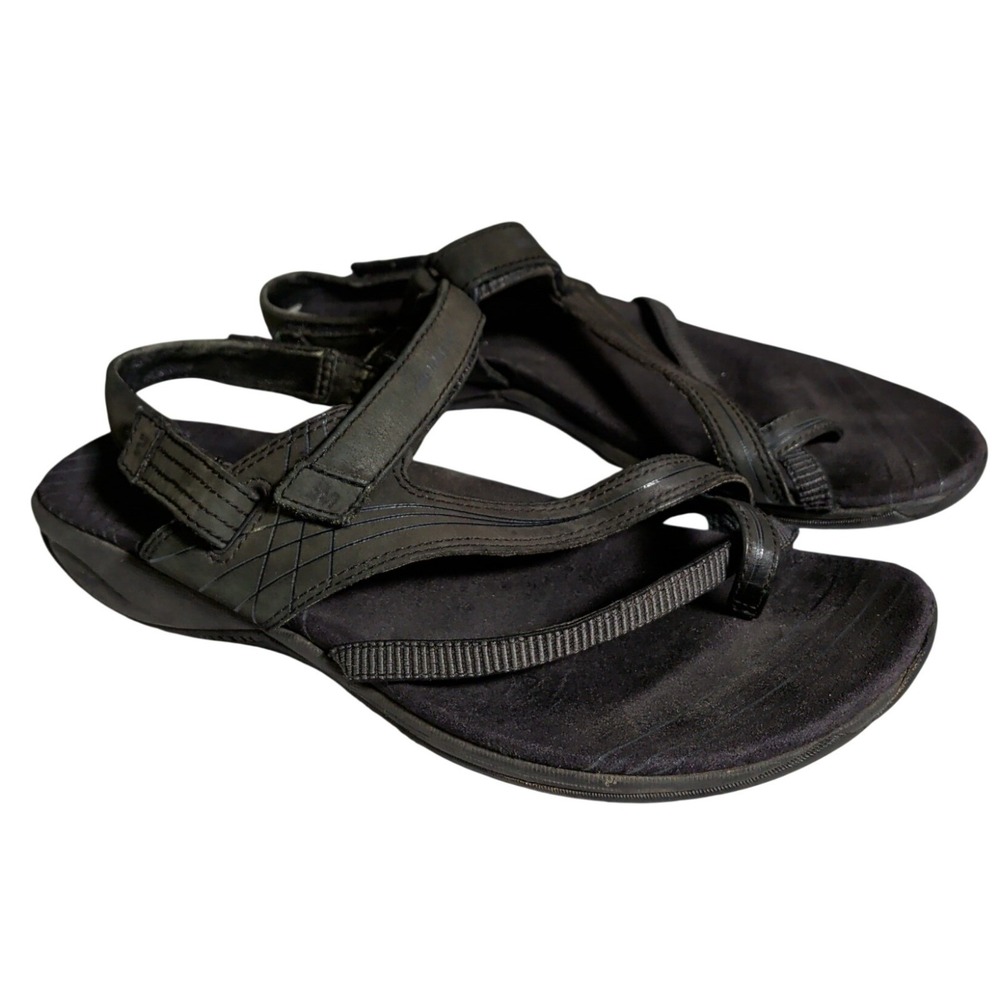Merrell Freesia Bungee Sandals Womens Size 8 Black Strappy Gorpcore Gorp